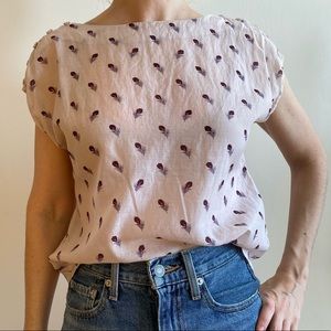 Printed Feather Top French Connection